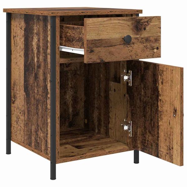 Нощен шкаф 2 pcs Старо дърво 40 x 42 x 60 см Инженерно дърво
