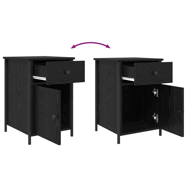Нощен шкаф 2 pcs Черния дъб 40 x 42 x 60 см Инженерно дърво