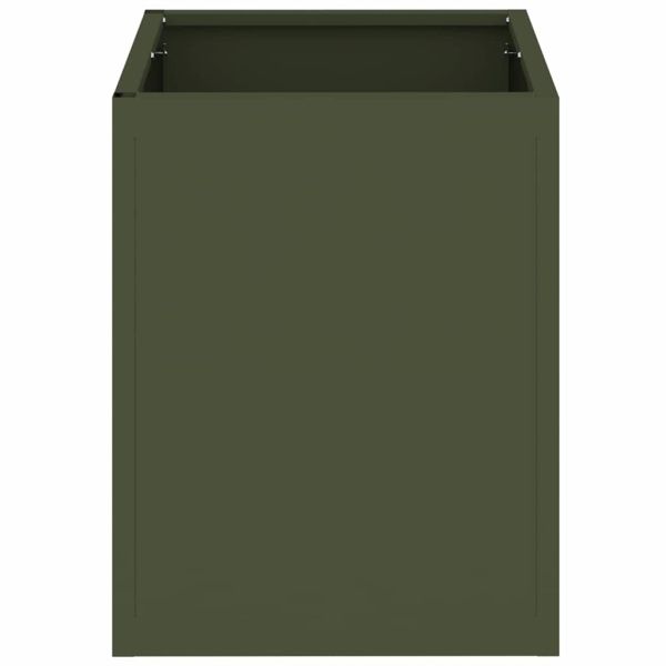 Градинска саксия Маслинено зелено 32 x 32 x 40 см