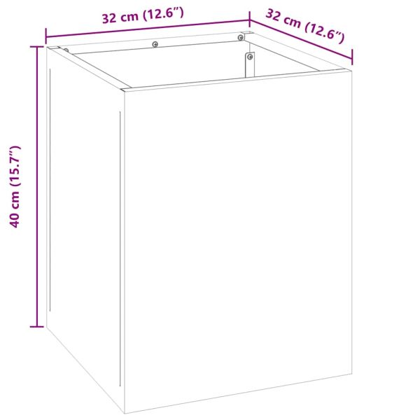 Градинска саксия Маслинено зелено 32 x 32 x 40 см