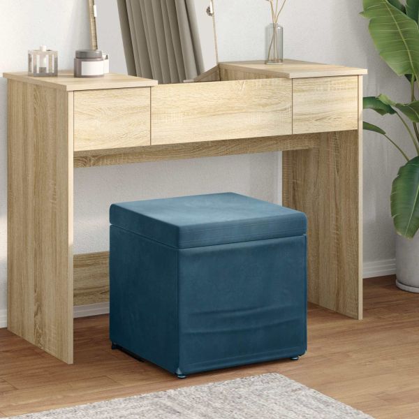 Стук Синьо 41 x 41 x 40 см Кадифе и инженерна дървесина