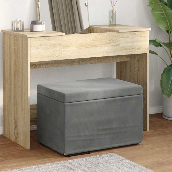 Стук Тъмен сив 61 x 41 x 40 см Кадифе и инженерна дървесина