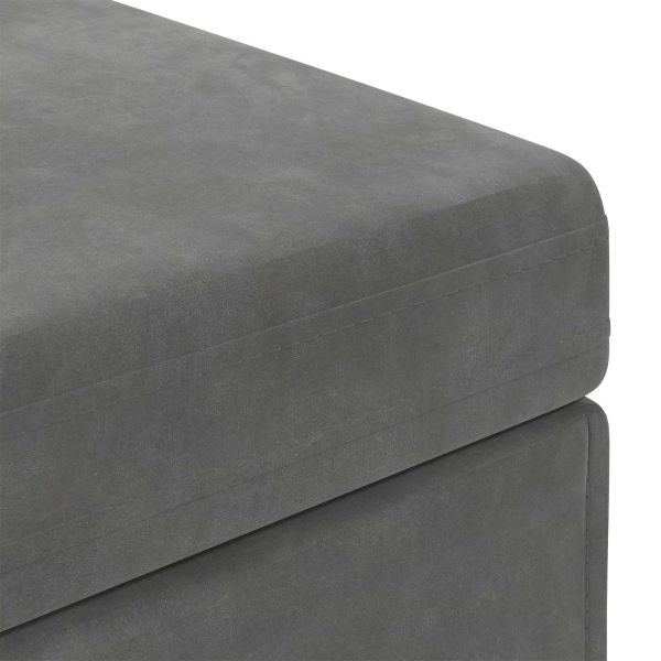 Стук Тъмен сив 61 x 41 x 40 см Кадифе и инженерна дървесина