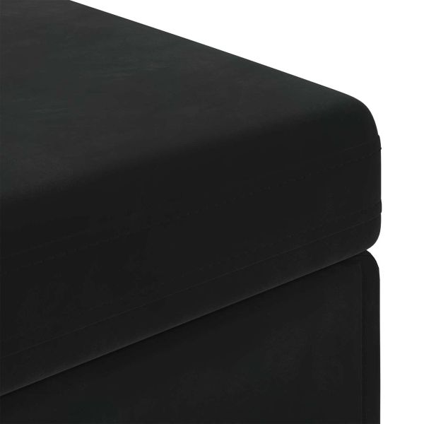 Стук Черно 101 x 41 x 40 см Кадифе и инженерна дървесина