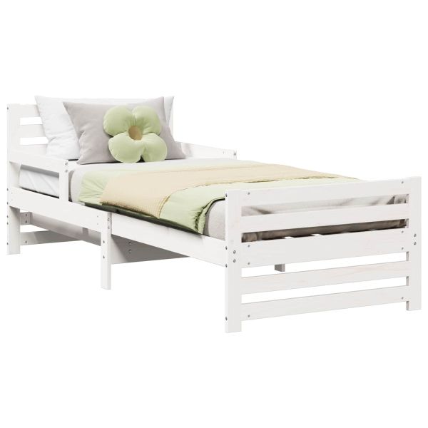 Рамка за легло с таблото Бяло 80 x 200 cm Инженерно дърво