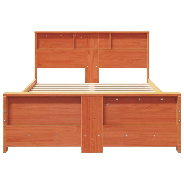 Рамка за легло с таблото Кафяво с восъчно покритие 135 x 190 cm
