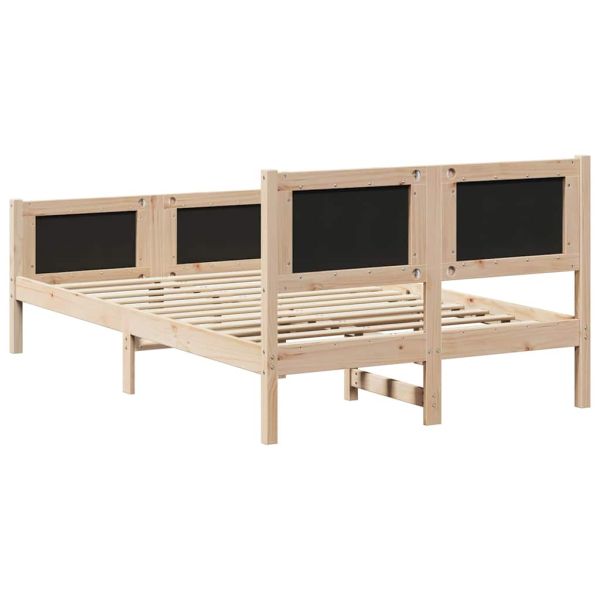 Рамка за легло Светлосиво 120 x 190 cm Солидно борово дърво