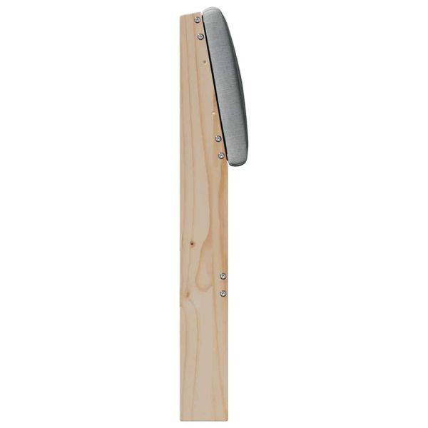 Тапицирана табла Светлосиво 160 cm Солидно борово дърво