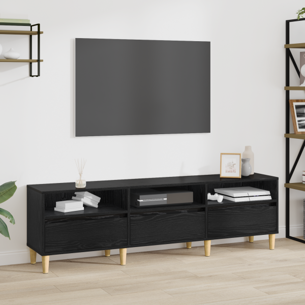 ТВ шкаф с чекмедже Черния дъб 150 x 30 x 45 см Инженерно дърво