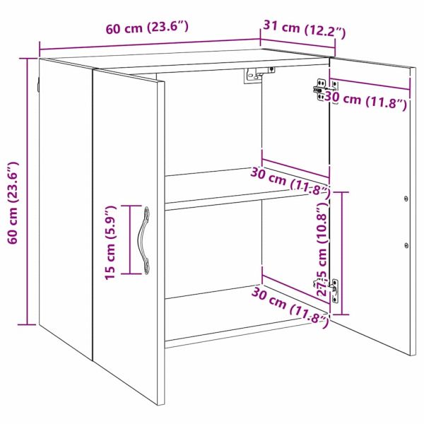 Стенно шкафче Старо дърво 60 x 31 x 60 см Инженерно дърво