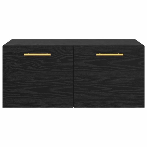 Стенен шкаф Черен дъб 80 x 36.5 x 35 cm Инженерно дърво