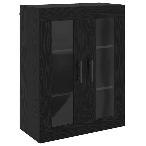 Стенен шкаф Черен дъб 69.5 x 34 x 90 см Инженерно дърво
