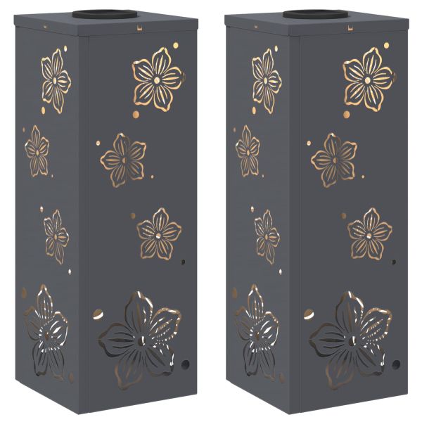 Соларна LED светлина за пътека 2 pcs Антрацит