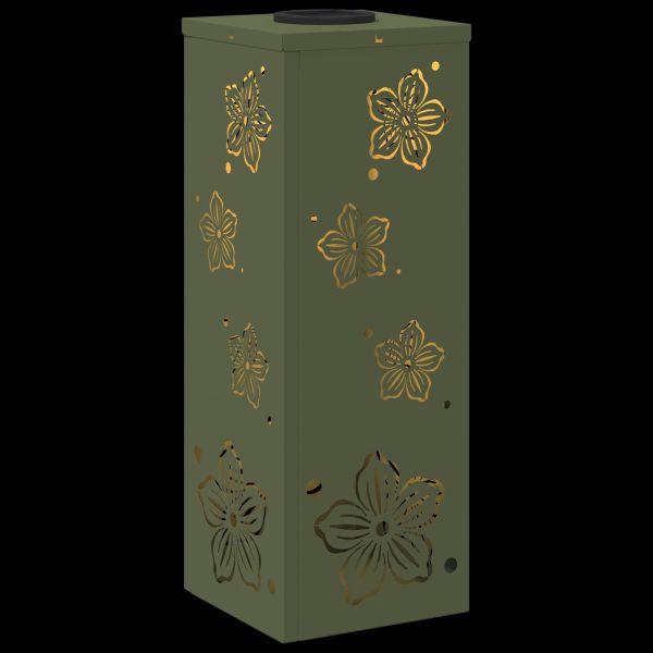 Соларна LED светлина за пътека 2 pcs Маслинено зелено