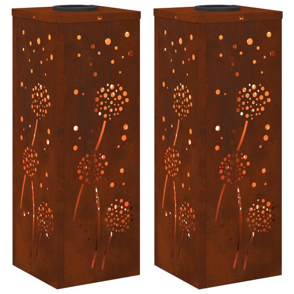 Соларна LED светлина за пътека 2 pcs Ръждясало