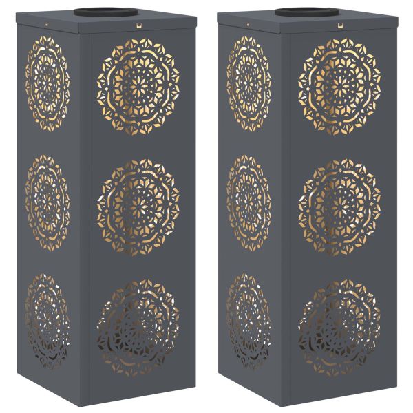 Соларна LED светлина за пътека 2 pcs Антрацит