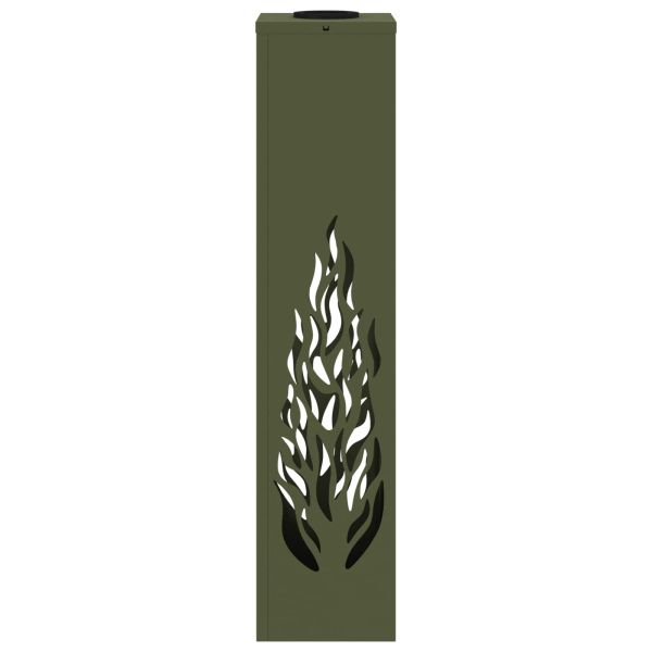 Соларна LED светлина за пътека 2 pcs Маслинено зелено