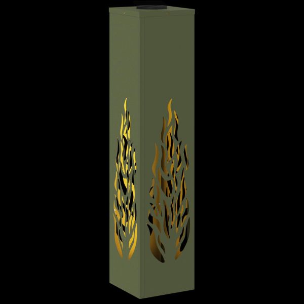 Соларна LED светлина за пътека 2 pcs Маслинено зелено