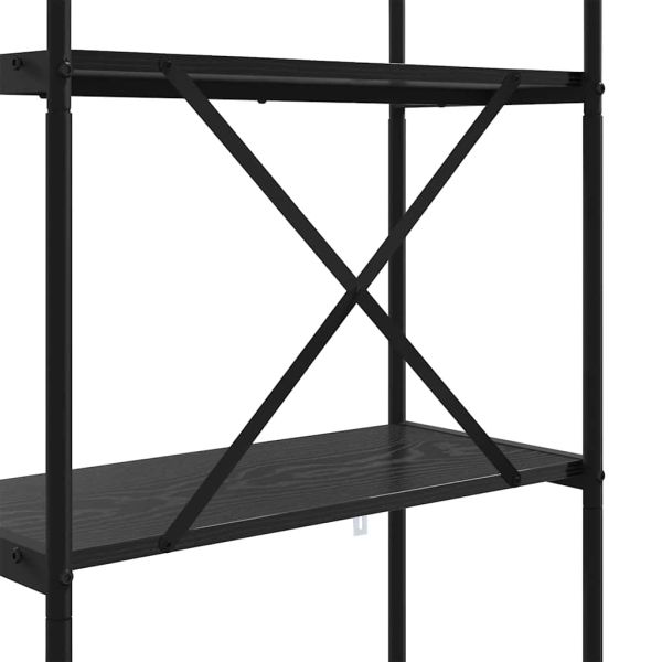 Рафт за книги Черния дъб 80 x 30 x 146 см Инженерно дърво