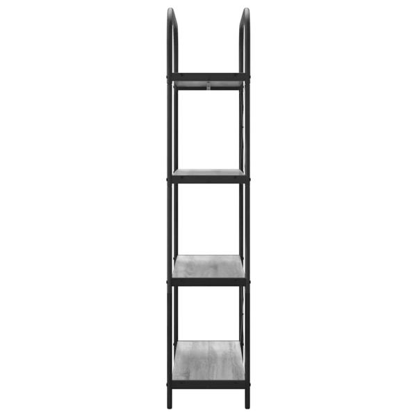 Рафт за книги Сив Сонома 80 x 30 x 146 см Инженерно дърво