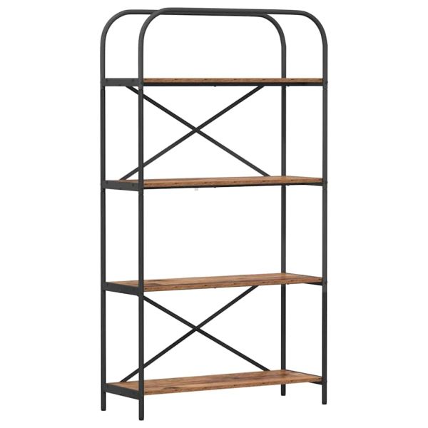 Рафт за книги Старо дърво 80 x 30 x 146 см Инженерно дърво