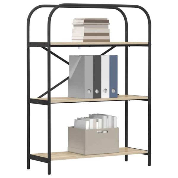 Рафт за книги Сонома дъб 80 x 30 x 109 см Инженерно дърво