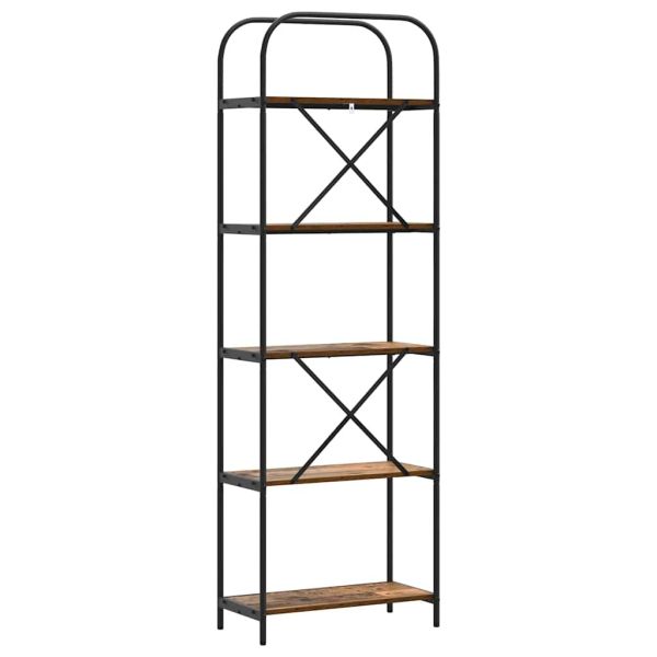 Рафт за книги Старо дърво 60 x 30 x 183 см Инженерно дърво