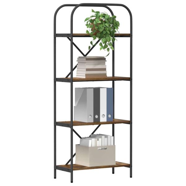 Рафт за книги Димян дъб 60 x 30 x 146 см Инженерно дърво