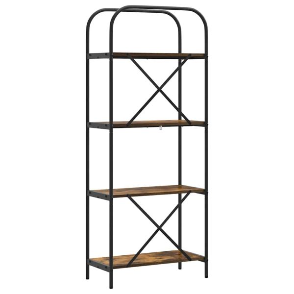 Рафт за книги Димян дъб 60 x 30 x 146 см Инженерно дърво
