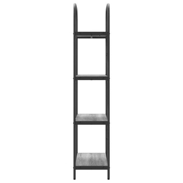 Рафт за книги Сив Сонома 60 x 30 x 146 см Инженерно дърво
