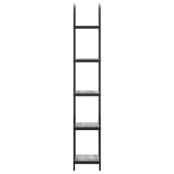 Рафт за книги Сив Сонома 40 x 30 x 183 см Инженерно дърво