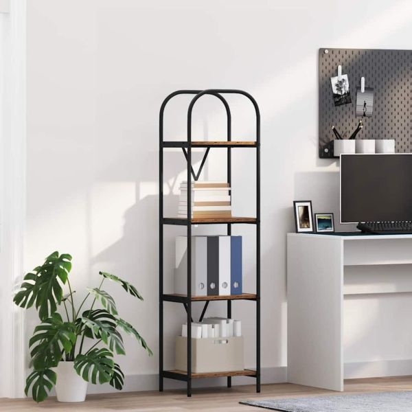 Рафт за книги Старо дърво 40 x 30 x 146 см Инженерно дърво