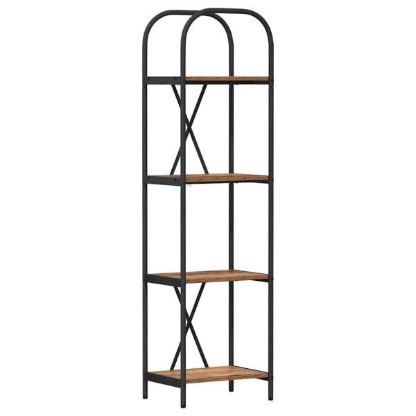 Рафт за книги Старо дърво 40 x 30 x 146 см Инженерно дърво