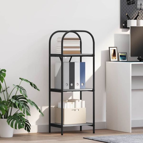 Рафт за книги Сив Сонома 40 x 30 x 109 см Инженерно дърво