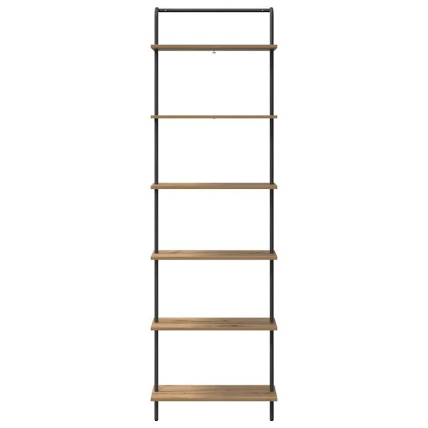 Рафт за книги Дъб 60 x 24 x 203 см Инженерно дърво