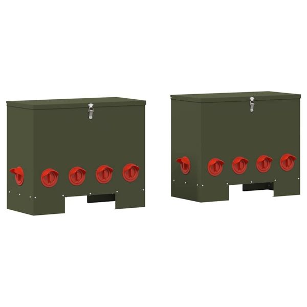 Кокошарник 2 pcs Маслинено зелено 60,5 x 29 x 51 см