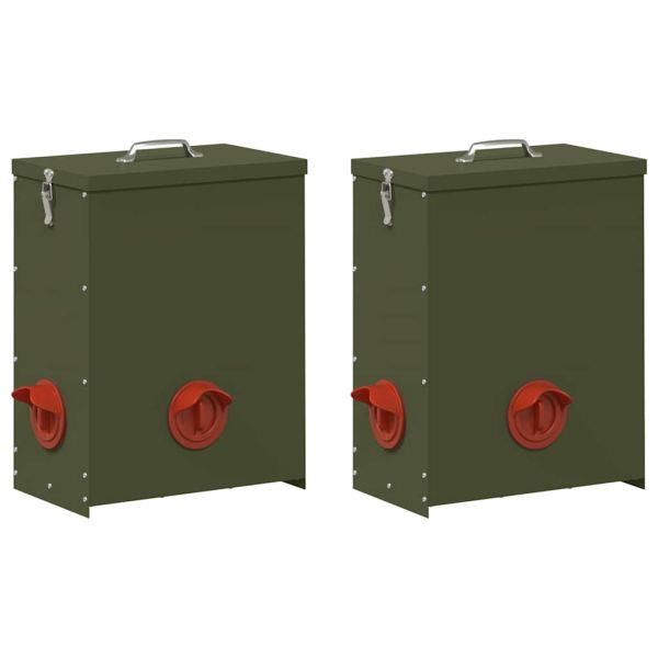Кокошарник 2 pcs Маслинено зелено 32,5 x 20,5 x 43 см