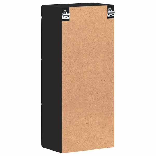 Банен стенен шкаф TULUM Черно 37 x 24,5 x 86 см Инженерно дърво