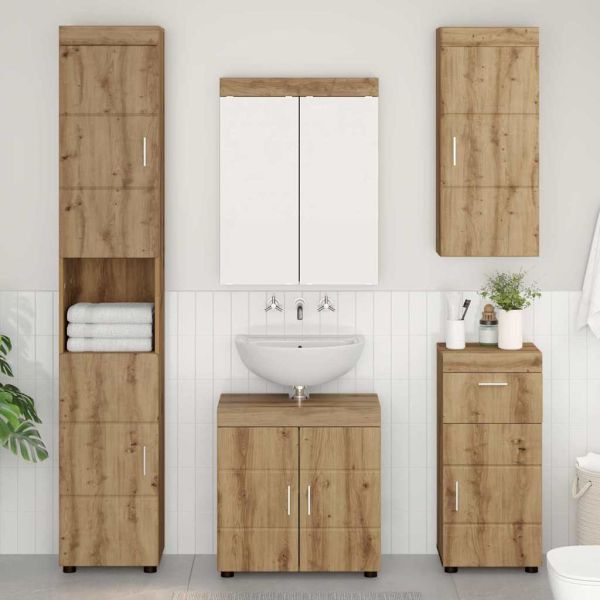 Банен стенен шкаф TULUM Дъб 37 x 24,5 x 86 см Инженерно дърво