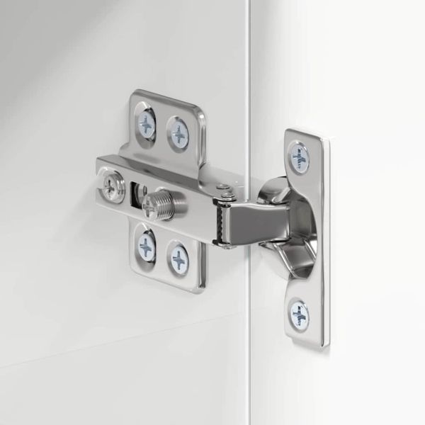 Шкаф с огледало за баня TULUM Лъскаво бяло 60 x 16,5 x 78 см