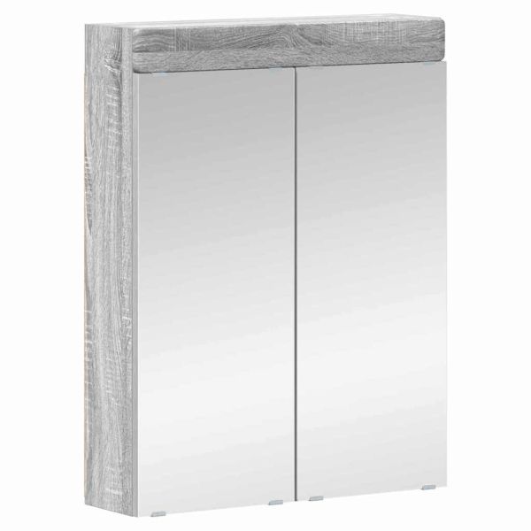 Шкаф с огледало за баня TULUM Сив Сонома 60 x 16,5 x 78 см