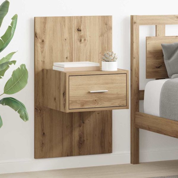 Нощен шкаф 2 pcs Дъб 50 x 32,5 x 80 см Инженерно дърво