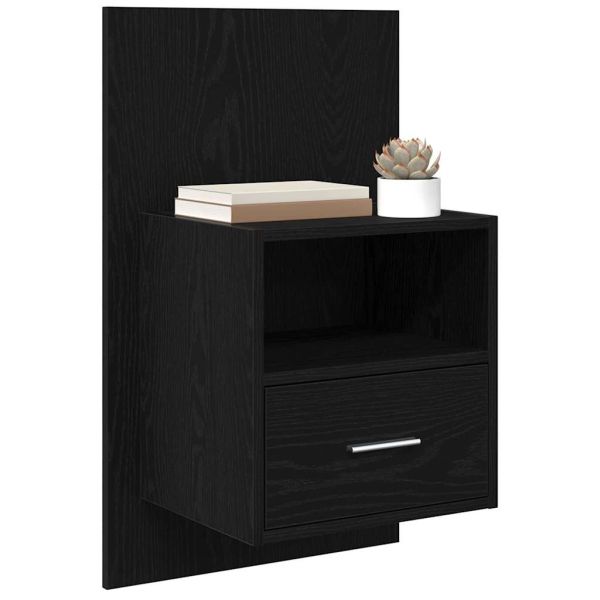 Нощен шкаф 2 pcs Черния дъб 50 x 32,5 x 80 см Инженерно дърво