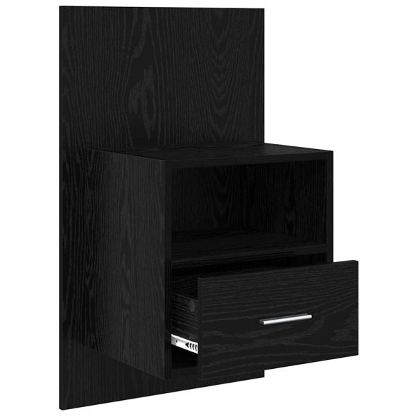 Нощен шкаф 2 pcs Черния дъб 50 x 32,5 x 80 см Инженерно дърво
