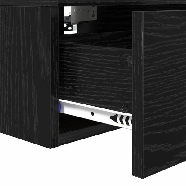 Нощен шкаф 2 pcs Черния дъб 34 x 30 x 20 см Инженерно дърво