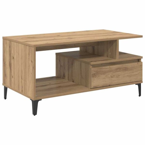 Масичка за кафе с чекмедже Дъб 90 x 49 x 45 см Инженерно дърво