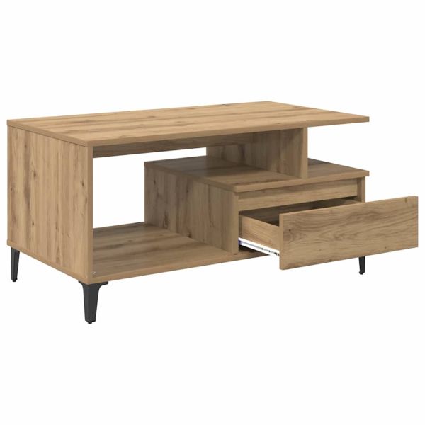 Масичка за кафе с чекмедже Дъб 90 x 49 x 45 см Инженерно дърво