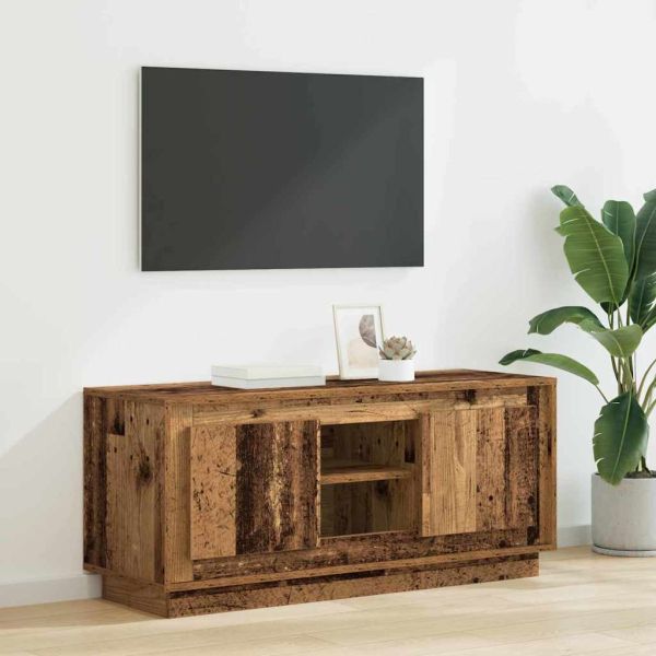 ТВ шкаф Старо дърво 102 x 35 x 45 см Инженерно дърво