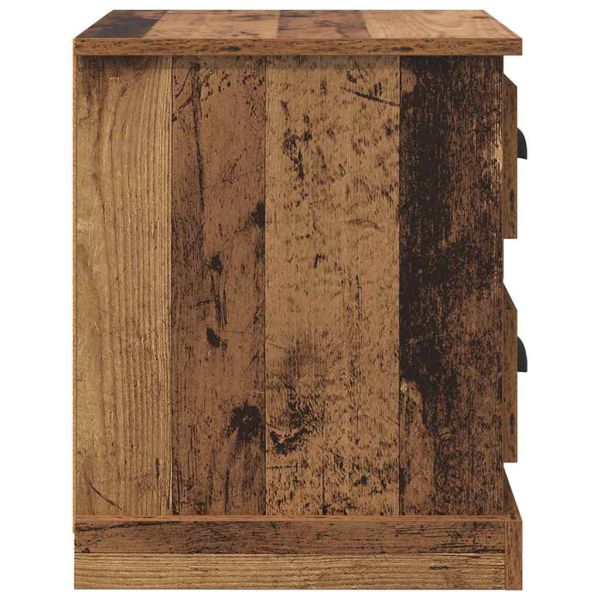Нощен шкаф 2 pcs Старо дърво 39 x 39 x 47.5 см Инженерно дърво