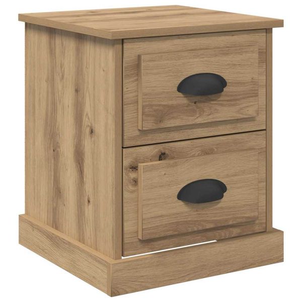 Нощен шкаф 2 pcs Дъб 39 x 39 x 47.5 см Инженерно дърво